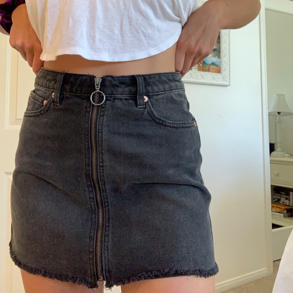 Black jean skirt